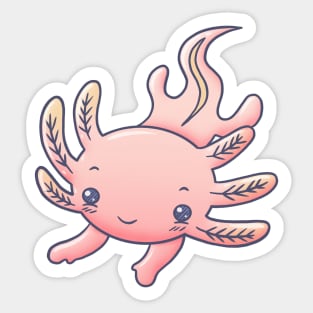 Cute Pink Axolotl for Axolotl Lover Sticker